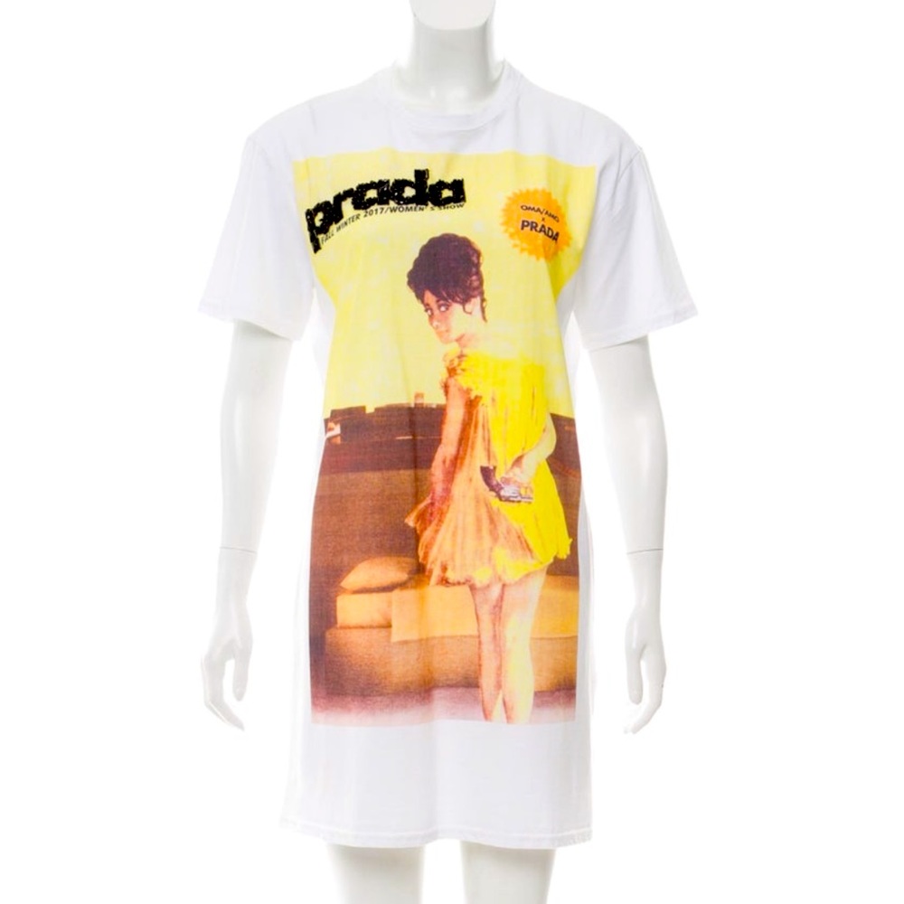 Prada mini dress. Poster girl 2017 mini T-shirt dress. Size M. Also on S size.